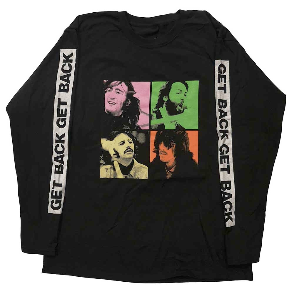 The Beatles - Get Back Studio Shots Longsleeve shirt - Zwart